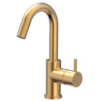 Wastafelkraan Xenz Duero | Opbouw | Mengkraan | Hoog model | Goud geborsteld