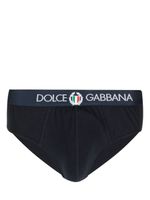 Dolce & Gabbana slip à bande logo - Bleu