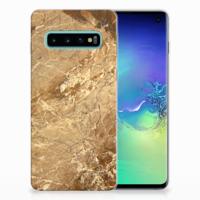 Samsung Galaxy S10 | TPU | Siliconen hoesje | Marmer Creme