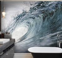 Fotobehang strand Grote golven