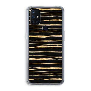 Gouden strepen: OnePlus Nord N10 5G Transparant Hoesje