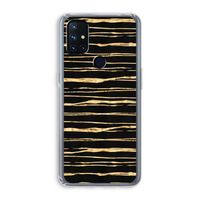 Gouden strepen: OnePlus Nord N10 5G Transparant Hoesje Gouden strepen: OnePlus Nord N10 5G Transparant Hoesje