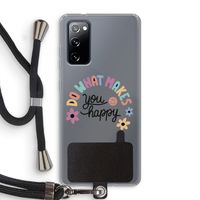 Happy days: Samsung Galaxy S20 FE / S20 FE 5G Transparant Hoesje met koord