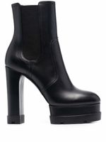 Casadei bottes en cuir à talon haut épais - Noir