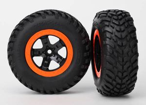 Tires & wheels, assembled, glued (S1 compound) (2) (TRX-5863R)