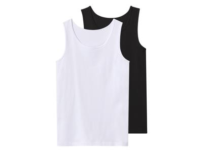 esmara Set van 2 kinder hemden of spaghettitops (Zwart/wit, 134/140)