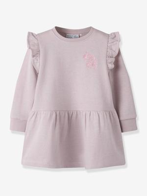 NAME IT sweater jurk voor meisjes met pailletten zachtpaars