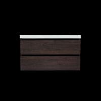 Onderkast Sanilux Trendline Met Greeplijst Mat Zwart 100x47x52 cm Brown Oak Sanilux Onderkast Sanilux Trendline Met Greeplijst Mat Zwart 100x47x52 cm Brown Oak Sanilux