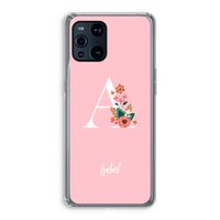 Pink Bouquet: Oppo Find X3 Transparant Hoesje