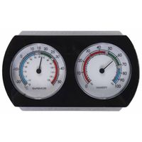 Luchtvochtigheidsmeter/thermometer - kunststof - 9 cm - Buitenthermometers - thumbnail