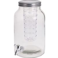 Glazen drank dispenser met infuser 4 liter - thumbnail