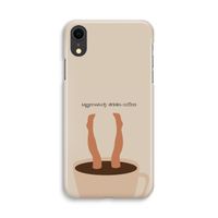 Aggressively drinks coffee: iPhone XR Volledig Geprint Hoesje