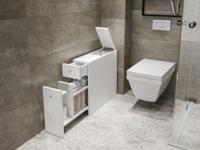 Toiletkast CARENCE 2 lades wit