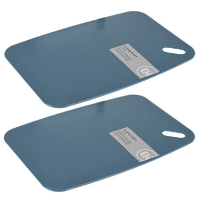 4x Stuks snijplanken blauw 30 en 35 cm kunststof 4x Stuks snijplanken blauw 30 en 35 cm kunststof