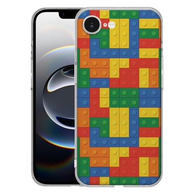 TPU Hoesje iPhone 16e - Blokken Backcover TPU Hoesje iPhone 16e - Blokken Backcover