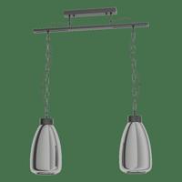 Eglo HanglampBrickfield met twee smoke glazen - 43395