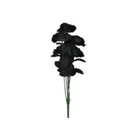 Halloween 2x Bosje met 12 zwarte rozen halloween decoratie 38 cm - Verkleedattributen