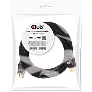club3D CAC-2314 HDMI-kabel HDMI Aansluitkabel HDMI-A-stekker, HDMI-A-stekker 15.00 m Zwart Vlambestendig