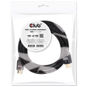 club3D CAC-2314 HDMI-kabel HDMI Aansluitkabel HDMI-A-stekker, HDMI-A-stekker 15.00 m Zwart 4K UHD, Vlambestendig