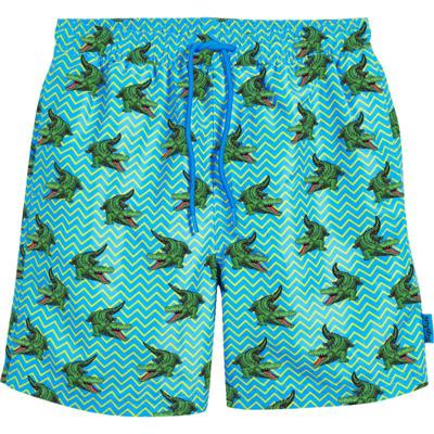 Playshoes zwemshort Krokodil Aquablauw-110-116
