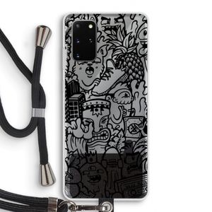 Vexx Black Mixtape: Samsung Galaxy S20 Plus Transparant Hoesje met koord