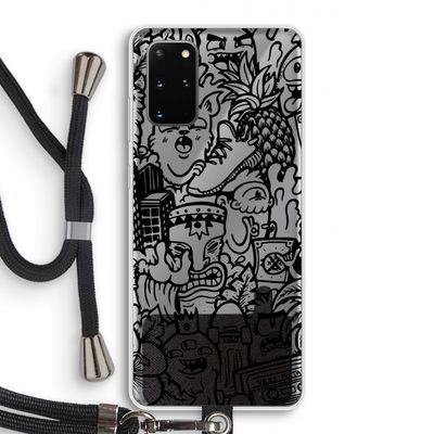 Vexx Black Mixtape: Samsung Galaxy S20 Plus Transparant Hoesje met koord