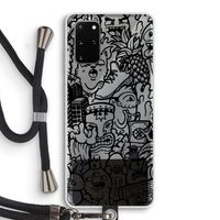 Vexx Black Mixtape: Samsung Galaxy S20 Plus Transparant Hoesje met koord