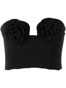 Magda Butrym haut bustier à appliques fleurs - Noir