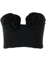 Magda Butrym haut bustier à appliques fleurs - Noir - thumbnail