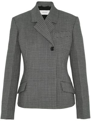 Ferragamo blazer croisé à carreaux - Gris