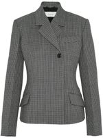 Ferragamo blazer croisé à carreaux - Gris