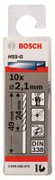Bosch Accessoires Metaalboren HSS-G, Standard 2,1 x 24 x 49 mm 10st - 2608585475