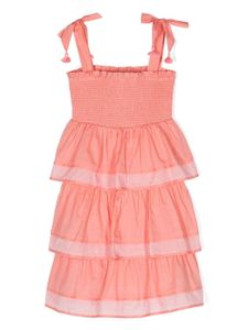 ZIMMERMANN Kids robe longue Tiggy à fronces - Rose