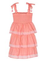 ZIMMERMANN Kids robe longue Tiggy à fronces - Rose