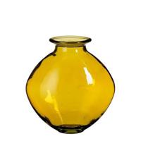 Mica Decorations Qin Vaas - 24x24x26 cm - Glas - Geel