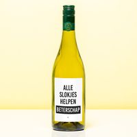Wijnfles Beterschap Alle Slokjes Helpen - Wit (Sauvignon Blanc)