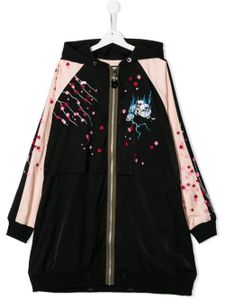 Diesel Kids manteau à fleurs - Noir