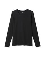 HEMA Dames T-shirt Clara Rib Zwart (zwart)