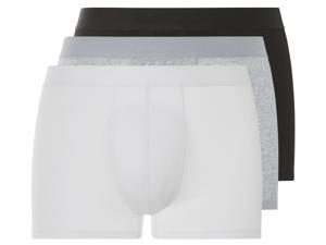 LIVERGY 3 heren boxers (Zwart/grijs/wit, L)