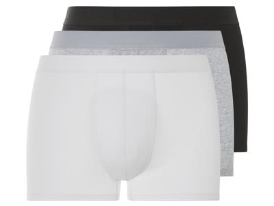 LIVERGY 3 heren boxers (Zwart/grijs/wit, XL)