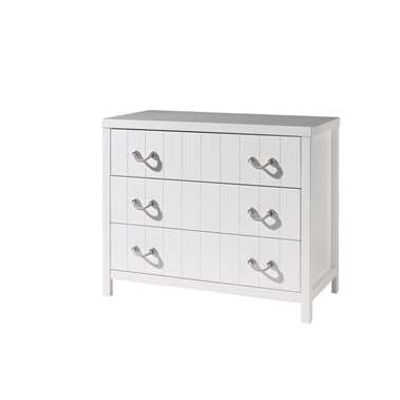 Vipack commode Lewis 3 lades - wit - 90,3x110x57 cm