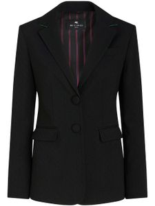 ETRO blazer boutonné à revers crantés - Noir