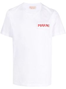 Marni t-shirt en coton à patch logo - Blanc