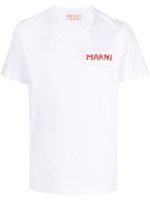 Marni t-shirt en coton à patch logo - Blanc