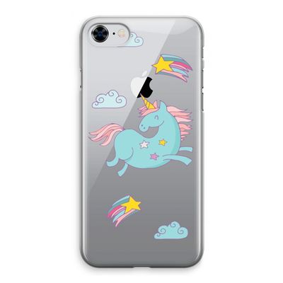 Vliegende eenhoorn: iPhone 8 Transparant Hoesje