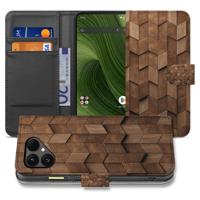 Bruin Houtprint Kubusprint Fairphone 6 Book Case