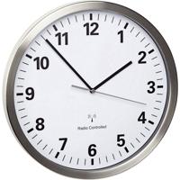 TFA Dostmann 60.3523.02 Wandklok Zendergestuurd 30.5 cm x 4.3 cm RVS Slepend uurwerk (geluidsloos), Energiebesparingsfunctie TFA Dostmann 60.3523.02 Wandklok Zendergestuurd 30.5 cm x 4.3 cm RVS Slepend uurwerk (geluidsloos), Energiebesparingsfunctie
