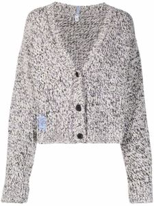 MCQ cardigan en maille épaisse à col v - Blanc