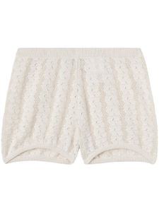 Palm Angels short en maille à détail de chaîne - Blanc