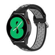 Siliconen sportbandje met gesp - Zwart + grijs - Samsung Galaxy watch 7 - 40mm / 44mm